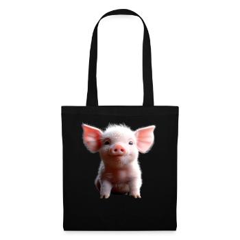 Pig Domestic Pig Pig Piglet Piggy - Tote Bag - black - Front