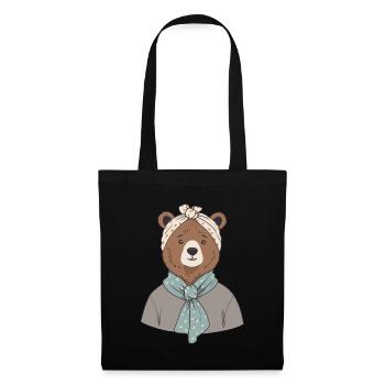 Drôle Maman Ours Mère Ours Ours Amoureux de l’Ours - Sac en tissu - noir - Devant