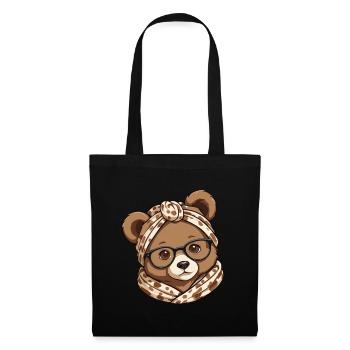Drôle Maman Ours Mère Ours Ours Amoureux de l’Ours - Sac en tissu - noir - Devant