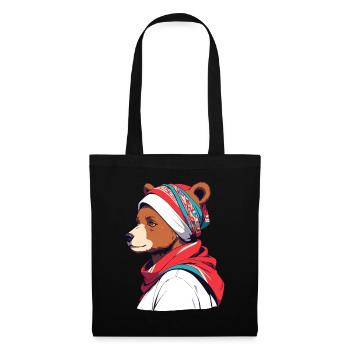 Drôle Maman Ours Mère Ours Ours Amoureux de l’Ours - Sac en tissu - noir - Devant