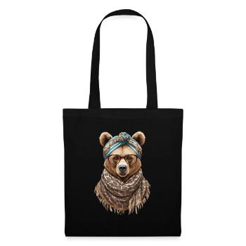Drôle Maman Ours Mère Ours Ours Amoureux de l’Ours - Sac en tissu - noir - Devant