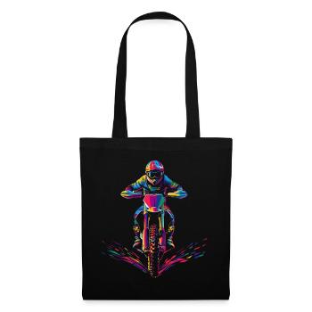 Dirt Bike Motocross Dirt Biking Biker Pop Art - Tote Bag - black - Front