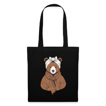 Drôle Maman Ours Mère Ours Pour Les Amoureux Des Ours - Sac en tissu - noir - Devant