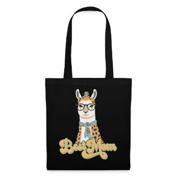 Llama Loving Mom Funny Mom Design - Tote Bag - black - Front