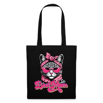Best Mom Cute Cat Mom Style - Tote Bag - black - Front