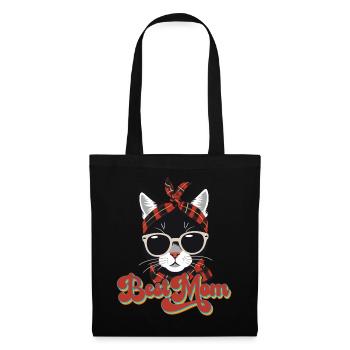 Meilleure Maman Chat Mignon Maman Élégant - Sac en tissu - noir - Devant