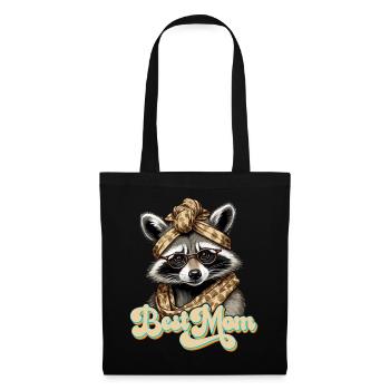 Meilleur design de raton laveur de maman parfait pour la fête des mères - Sac en tissu - noir - Devant