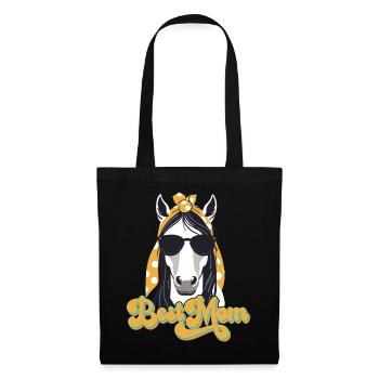 Meilleure Maman Amateurs De Chevaux Et De Filles De Cheval - Sac en tissu - noir - Devant