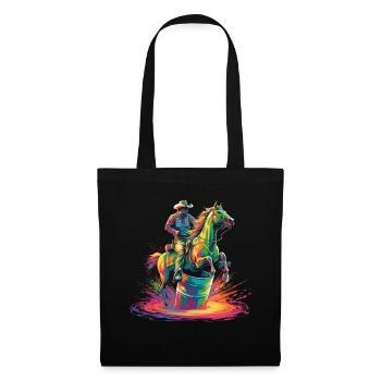 Barrel Racer Barrel Race Rodeo Pop Art - Tote Bag - black - Front