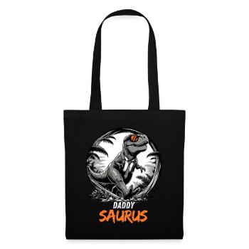 Father Daddy Saurus Father's Day Birthday T-Rex Cool - Tote Bag - black - Front