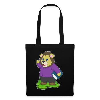 Livre Lion - Sac en tissu - noir - Devant