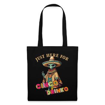Fiesta Alien Spruch Lustiger Cinco De Mayo Feier - Stoffbeutel - Schwarz - Vorne