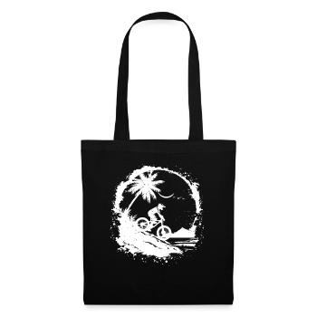 Mountain Bike Cyclist Sketch - Tote Bag - black - Front