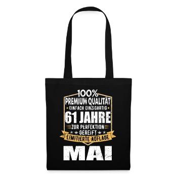 61 Years Anniversary Design Limited - Tote Bag - black - Front