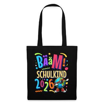 Bääm Schulkind 2026 - Stoffbeutel - Schwarz - Vorne