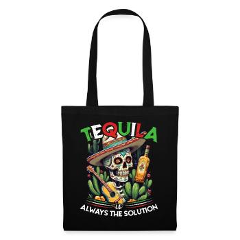 Lustiger Tequila Spruch Cinco De Mayo Design - Stoffbeutel - Schwarz - Vorne