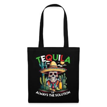 Lustiger Tequila Spruch Cinco De Mayo Mexiko - Stoffbeutel - Schwarz - Vorne