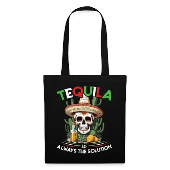 Lustiger Tequila Spruch Cinco de Mayo Design - Stoffbeutel - Schwarz - Vorne