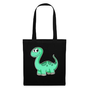 Dino Motif Dinosaur Green - Tote Bag - black - Front