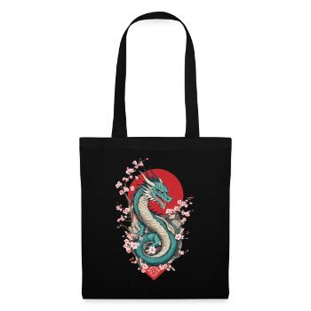 Dragon Anime Fan Dragon japonais Style Vintage - Sac en tissu - noir - Devant