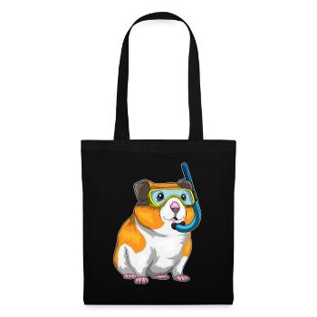 Plongée avec tuba pour hamster - Sac en tissu - noir - Devant