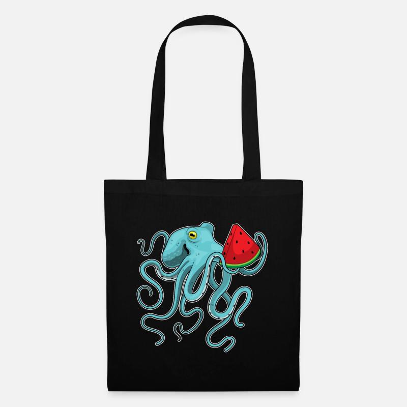 Poulpe Pastèque - Sac en tissu - noir