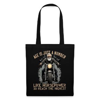 Horsepower Lover Funny Biker Grandpa Design - Tote Bag - black - Front