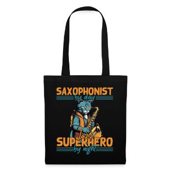 Dicton de saxophone amusant pour les fans de musique jazz - Sac en tissu - noir - Devant