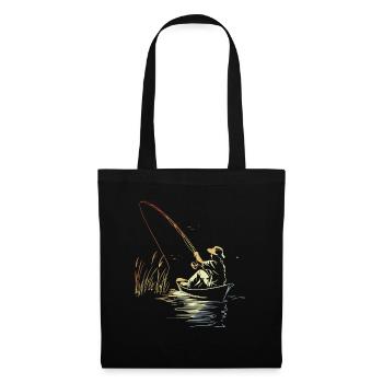 Retro Fishing Sketch - Tote Bag - black - Front