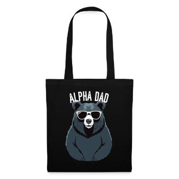 Alpha Dad Lustiger Vater Perfekter Style - Stoffbeutel - Schwarz - Vorne