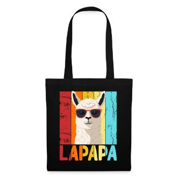 Lapapa Funny Llama Dad Perfect Style - Tote Bag - black - Front