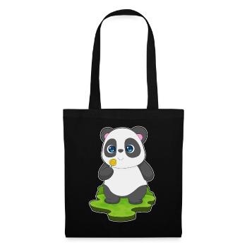 Panda Lutscher - Stoffbeutel - Schwarz - Vorne