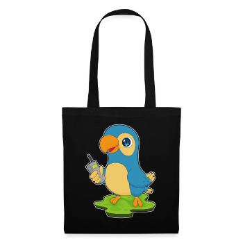 Microphone Perroquet - Sac en tissu - noir - Devant