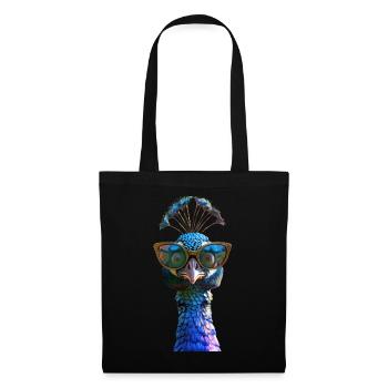 Paon Bleu Paon Roue De Paon Roue Paon Roue De Paon - Sac en tissu - noir - Devant