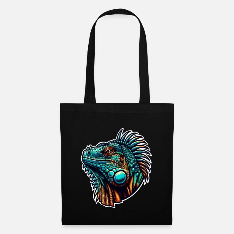 Iguane - Sac en tissu - noir