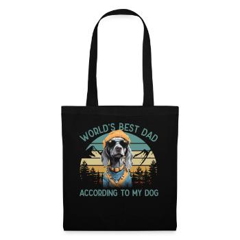 Meilleur chien papa au monde Amoureux des chiens de Weimar - Sac en tissu - noir - Devant