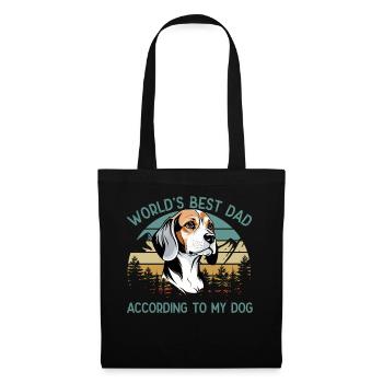 World Best Dog Dad Beagle Funny - Tote Bag - black - Front