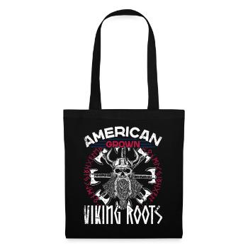 Proud American Viking Nordic Roots - Tote Bag - black - Front