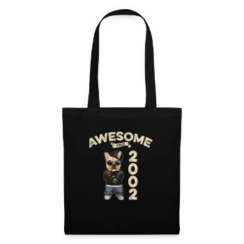 2002 Anniversaire Génial depuis Cool Dog - Sac en tissu - noir - Devant