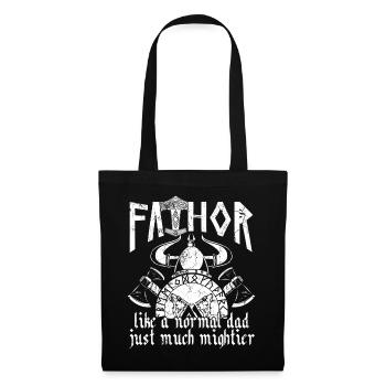 Viking Papa Vathor Père nordique puissant - Sac en tissu - noir - Devant