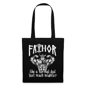 Viking Papa Vathor Père nordique puissant - Sac en tissu - noir - Devant