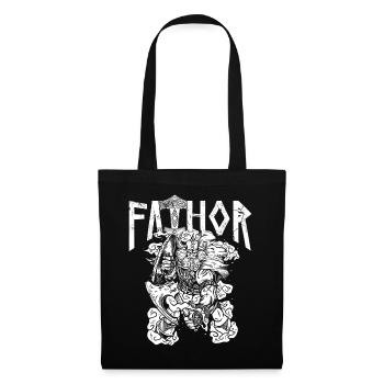 Viking Papa Vathor Père Puissant Guerrier - Sac en tissu - noir - Devant