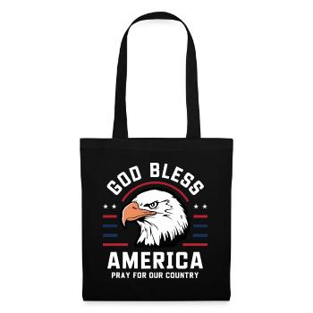 God Bless America - Pray for our country USA - Tote Bag - black - Front