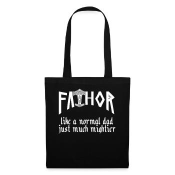 Viking Papa Vathor Père nordique - Sac en tissu - noir - Devant