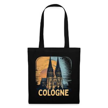 Cologne Cathedral Cologne Vintage Silhouette Cologne Skyline - Tote Bag - black - Front