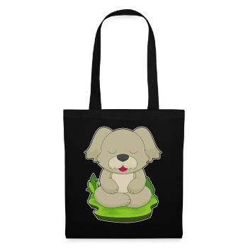 Hund Yoga Fitness Meditation - Stoffbeutel - Schwarz - Vorne