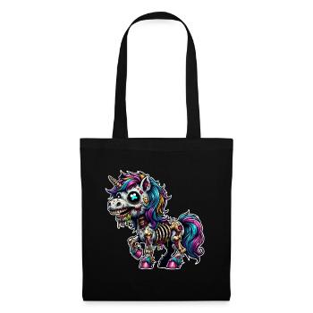 Einhorn Zombie - Stoffbeutel - Schwarz - Vorne