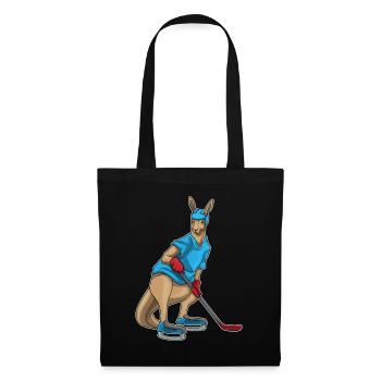Känguru Eishockey Eishockeyschläger - Stoffbeutel - Schwarz - Vorne