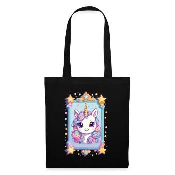 Licornes drôles couleurs pastel amant de licorne - Sac en tissu - noir - Devant