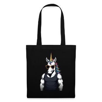 Papa Einhorn Lustiges Vatertag Design - Stoffbeutel - Schwarz - Vorne